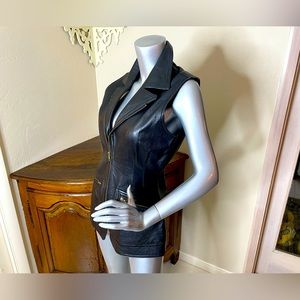 EB lined Leather Vest